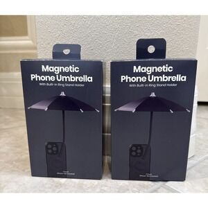 2 GEMS Magnetic Phone Umbrella Charcoal Gray Cell Phone Accessories Charm